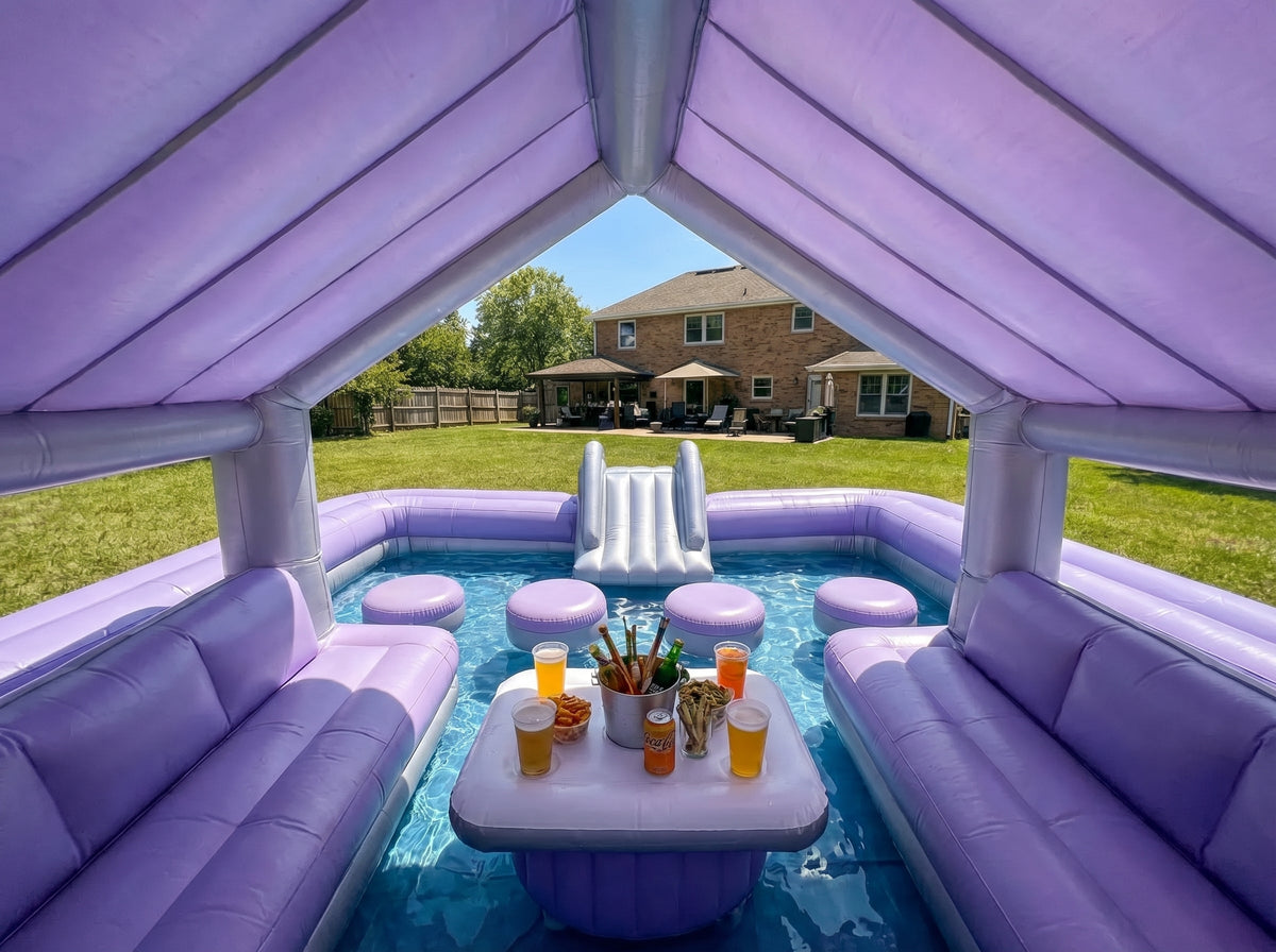 Inflatable Floating Pool Lounge – Backyard Pool Pavilion with Seating